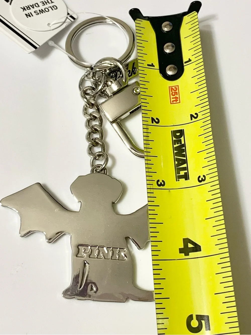 Victorias Secret PINK Vampire Bat Puppy Dog Glow-in-the-Dark Keychain Charm NWT